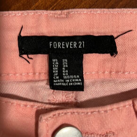 Forever 21 Peach Stretch Denim Skinny Jeans Size 25 - Picture 3 of 8